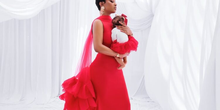 Radiant in Red: Toke Makinwa Stuns in Breathtaking Birthday Photos