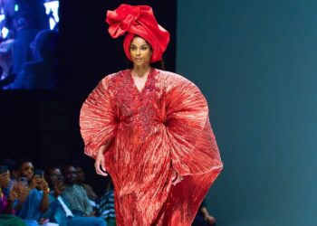 Ciara Brings Star Power to Lagos Fashion Week in a Show-Stopping Red Fruché Dress