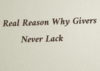 The Concept Of Givers Never Lack Is Complete Fraud