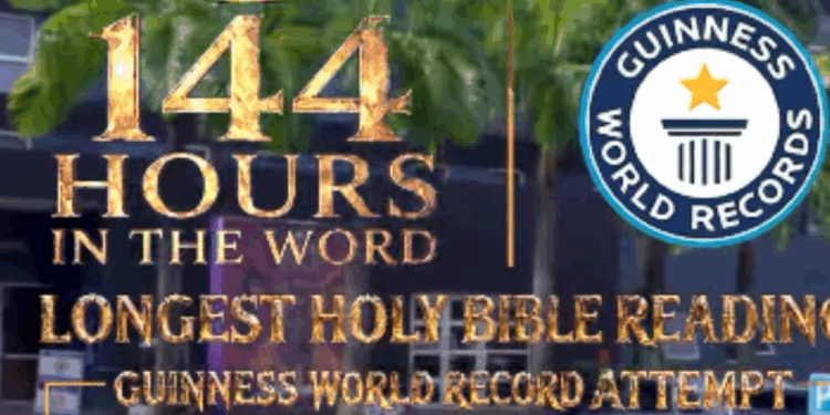 Nigerian Christian Completes Record-Breaking Bible Reading Attempt After 6 Days